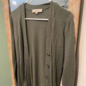 LOFT Hunter green cardigan, petite